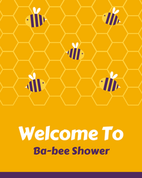 Yellow Background online Baby Shower Card | Virtual Baby Shower Ecard