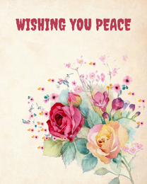 Wishing You Peace virtual Sympathy eCard greeting