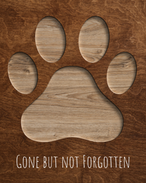 Not Forgotten online Pet Sympathy Card | Virtual Pet Sympathy Ecard