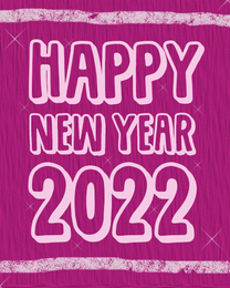 Dark Pink virtual New Year eCard greeting