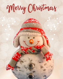 Snowman virtual Christmas eCard greeting