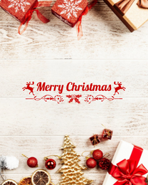 Decorative Bg virtual Christmas eCard greeting