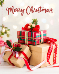 Multiple Gifts online Christmas Card | Virtual Christmas Ecard
