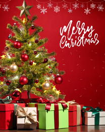 Auspicious Tree virtual Christmas eCard greeting