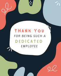 Dedicated Employee online Employee Appreciation Card