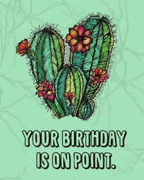 On The Point virtual Funny Birthday eCard greeting
