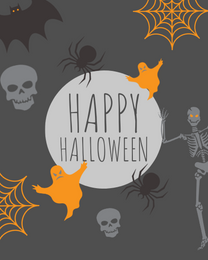Ghosty Spider online Halloween Card | Virtual Halloween Ecard