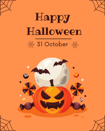 Scary Event online Halloween Card