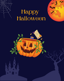 Scary Background virtual Halloween eCard greeting