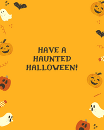 Haunted Background online Halloween Card