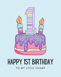 Melted Cake online Kids Birthday Card | Virtual Kids Birthday Ecard