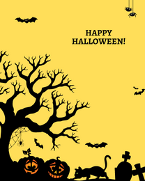 Dead Tree online Halloween Card | Virtual Halloween Ecard