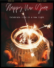 Shining Light virtual New Year eCard greeting
