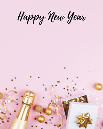 Wine Card virtual New Year eCard greeting