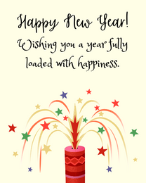Happiness virtual New Year eCard greeting
