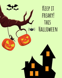 Keep Freaky virtual Halloween eCard greeting