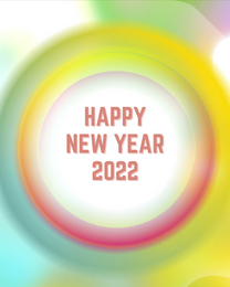 Rainbow Cards online New Year Card