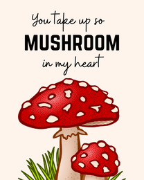 Mushroom virtual Love eCard greeting