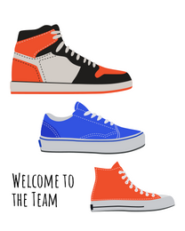Shoes online Welcome To The Team Card