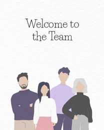 People online Welcome To The Team Card