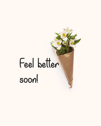 Flower virtual Get Well Soon  eCard greeting
