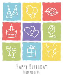 Typography virtual Birthday eCard greeting