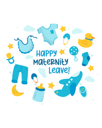 Baby Suit online Maternity Leaving Card | Virtual Maternity Leaving Ecard