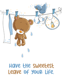 Sweetest  online Maternity Leaving Card