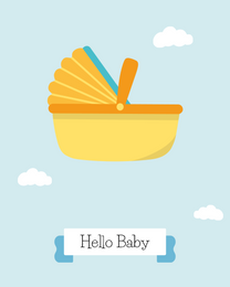 Typography virtual Baby Shower Thank You eCard greeting