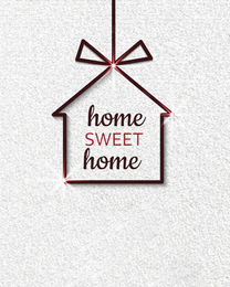 White Typography online New House Card | Virtual New House Ecard