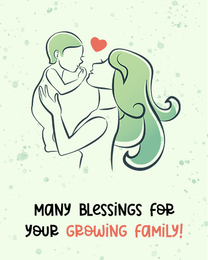 Growing Family online Maternity Leaving Card | Virtual Maternity Leaving Ecard