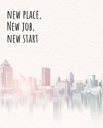 Buildings online New Job Congratulations Card