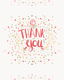 Red Typography virtual Business Thank You eCard greeting