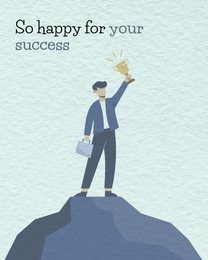 Successful Person online New Job Congratulations Card | Virtual New Job Congratulations Ecard