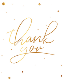 Gold Typography virtual Business Thank You eCard greeting