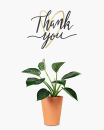 Typography virtual Business Thank You eCard greeting