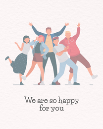 Happy People online New Job Congratulations Card