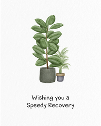 Cute Plants virtual Get Well Soon  eCard greeting