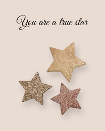 Star Typography online New Job Congratulations Card