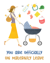 Officially online Maternity Leaving Card | Virtual Maternity Leaving Ecard