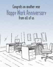 Another Year online Work Anniversary Card | Virtual Work Anniversary Ecard