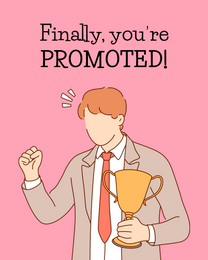 Trophy online Job Promotion Card | Virtual Job Promotion Ecard