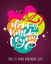 Birthday Gift virtual Birthday eCard greeting