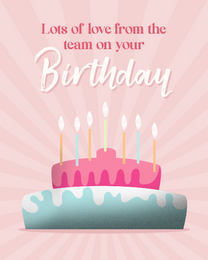 Team Love virtual Birthday eCard greeting