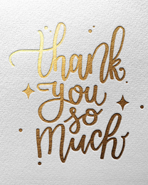 Stars Sparkle online Thank You Card