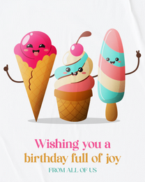 Cones online Birthday Card | Virtual Birthday Ecard