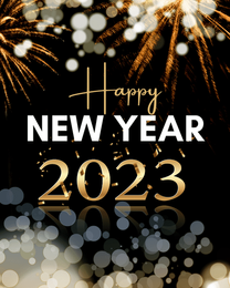 Fireworks online New Year Card | Virtual New Year Ecard