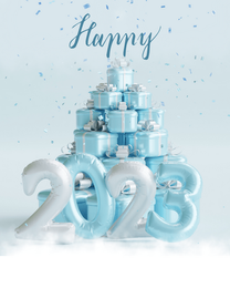 Wish You Happiness online New Year Card