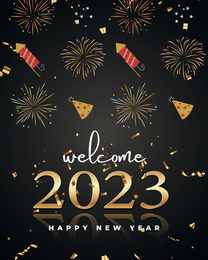 Welcome online New Year Card | Virtual New Year Ecard