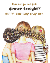 Dinner Tonight online Birthday For Her Card | Virtual Birthday For Her Ecard